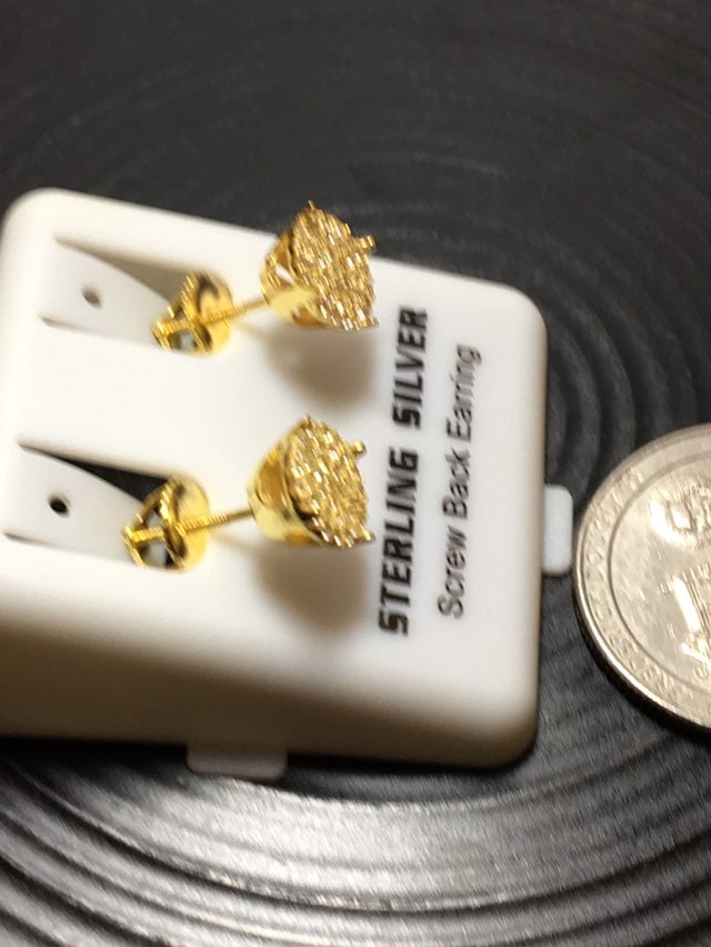 14K gold plated sterling silver earrings