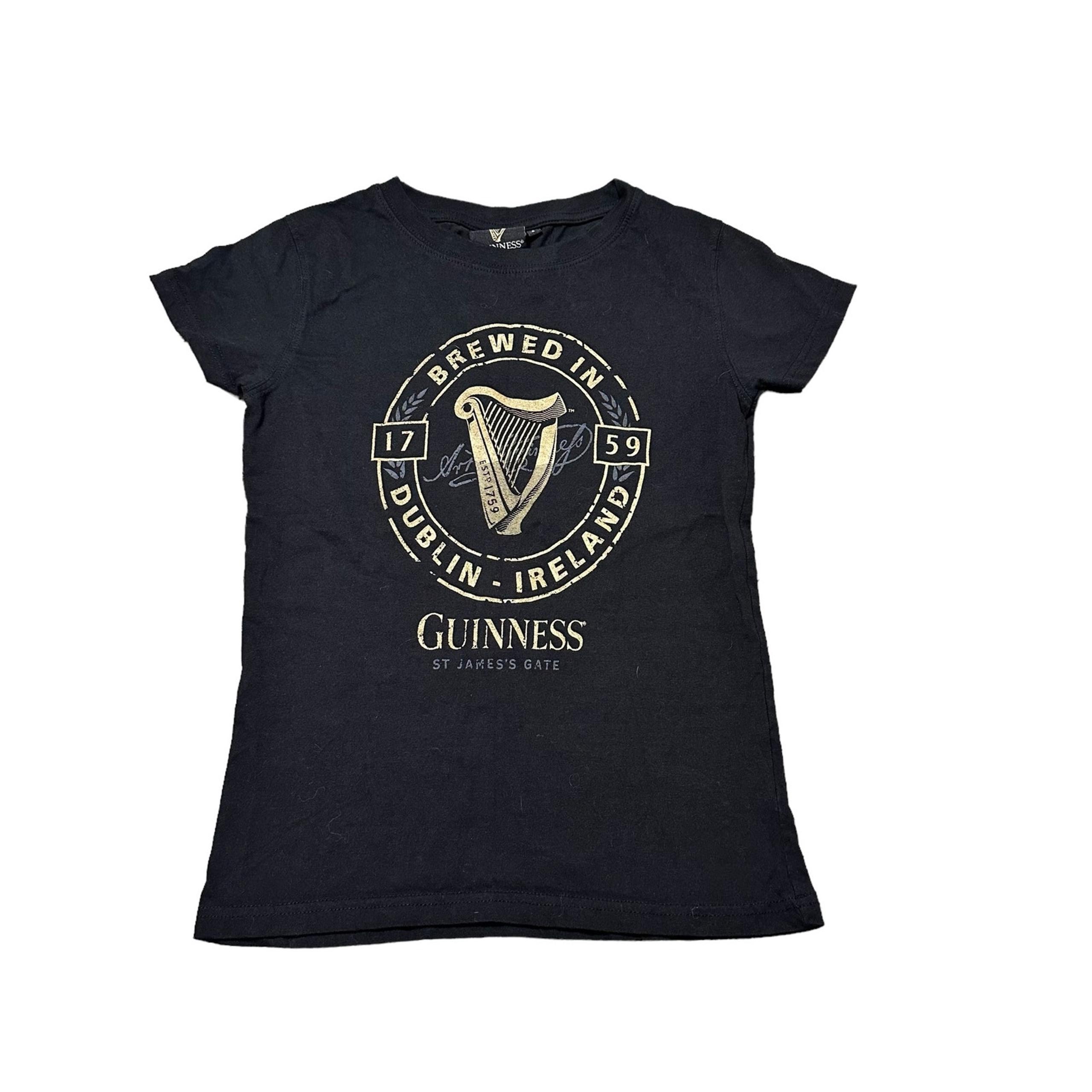 Guinness Brewed in Dublin Ireland Black T-Shirt Women’s Size Small