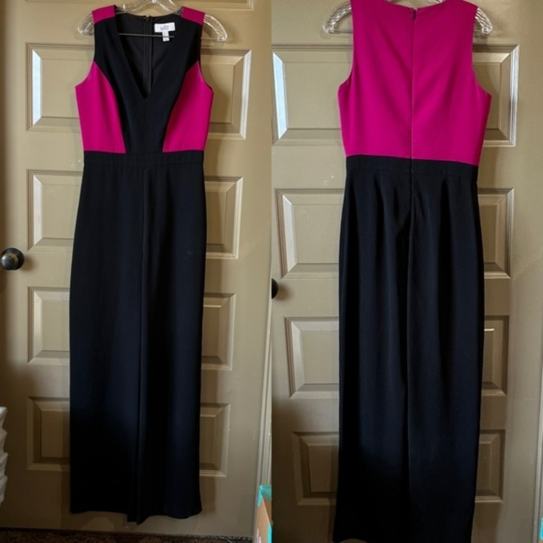 Belle Badgley Mischka V Neck Jumpsuit Size 4