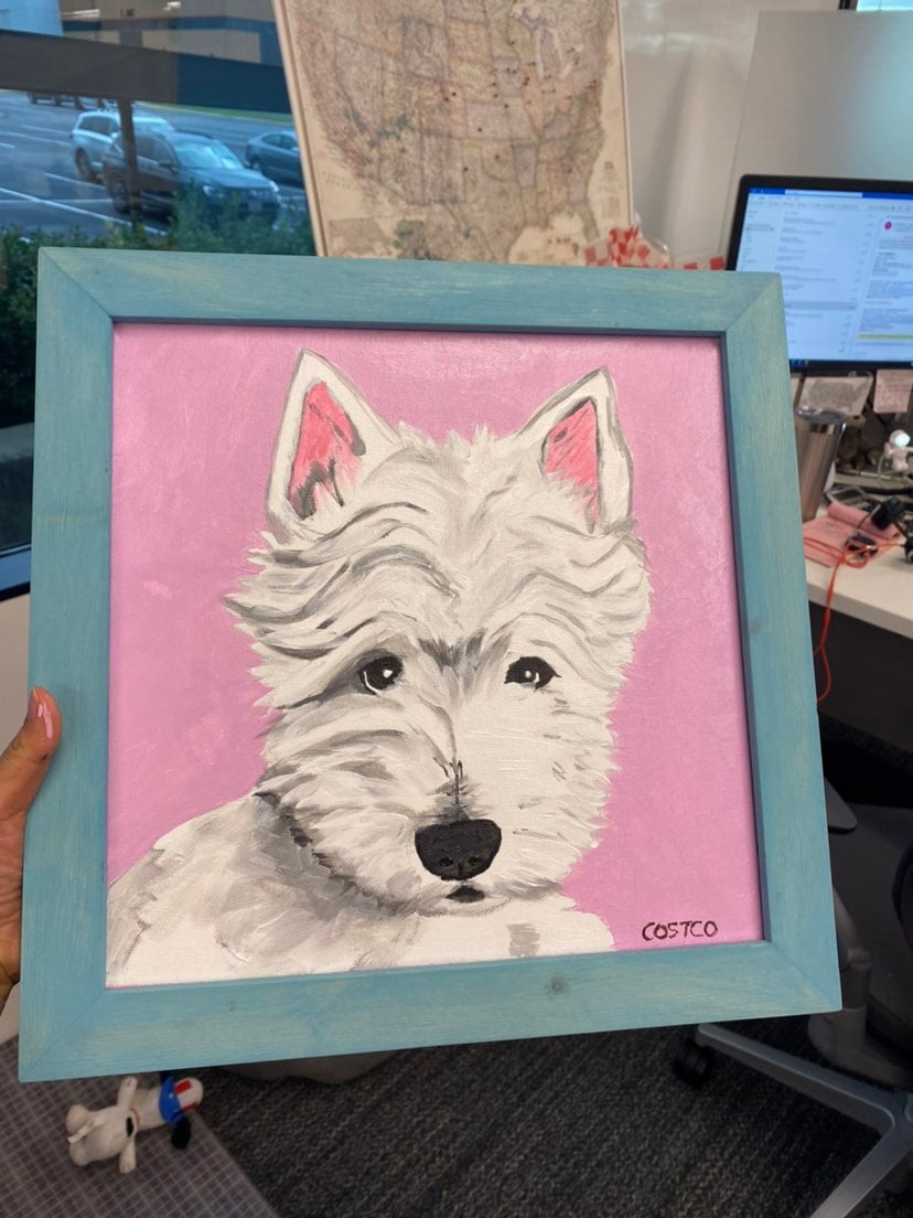 Westie dog painting