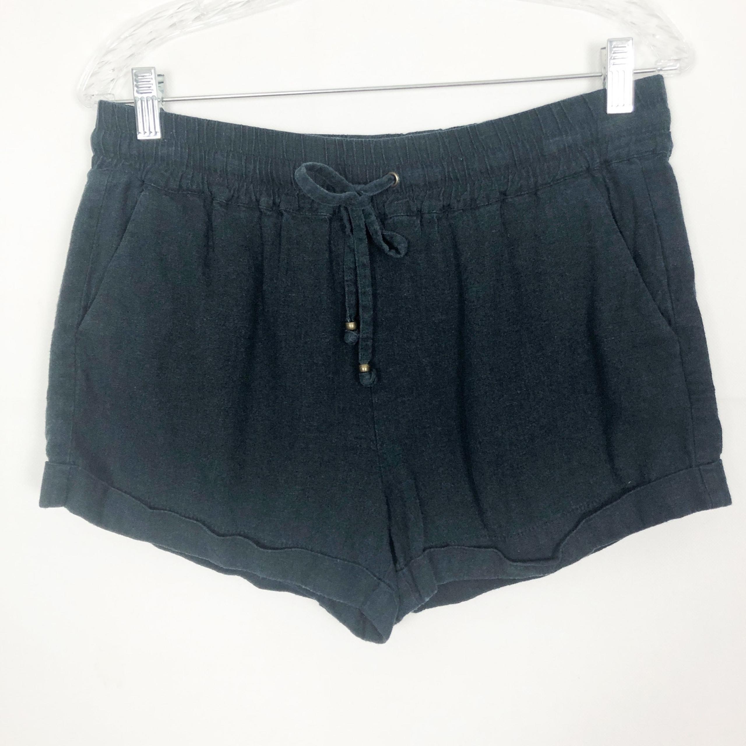 Love Tree High-Rise Linen Viscose Beachy Shorts Size Large