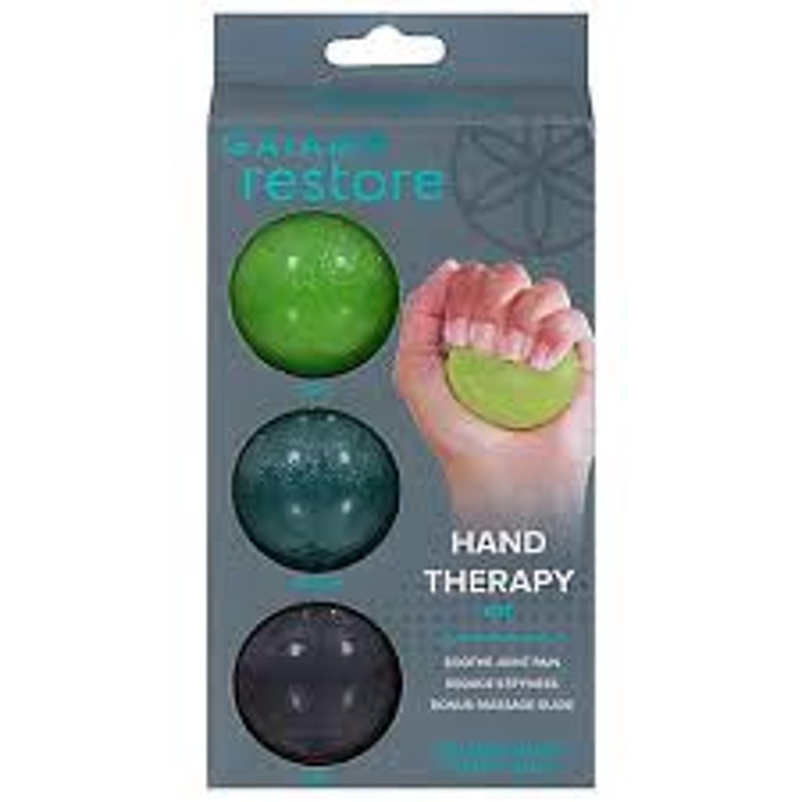 GAIAM Restore: Hand Therapy Kit with 3 Hand Therapy Balls & Massage Guide *NEW*
