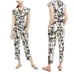 Anthropologie Ranna Gill Aida White Green Floral Embroidered Jumpsuit