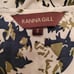 Anthropologie Ranna Gill Aida White Green Floral Embroidered Jumpsuit