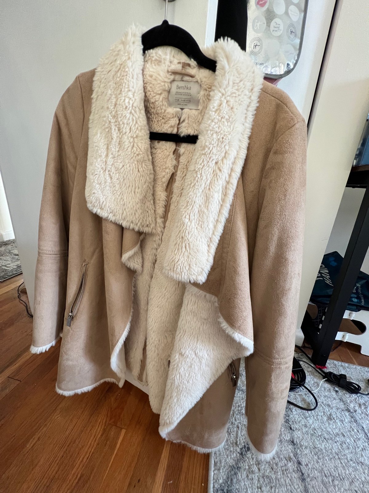 Fuzzy suede jacket