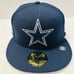 New Era Dallas Cowboys Super Bowl 30 Patch 59FIFTY Fitted Hat Blue Pink Sz 7 3/8