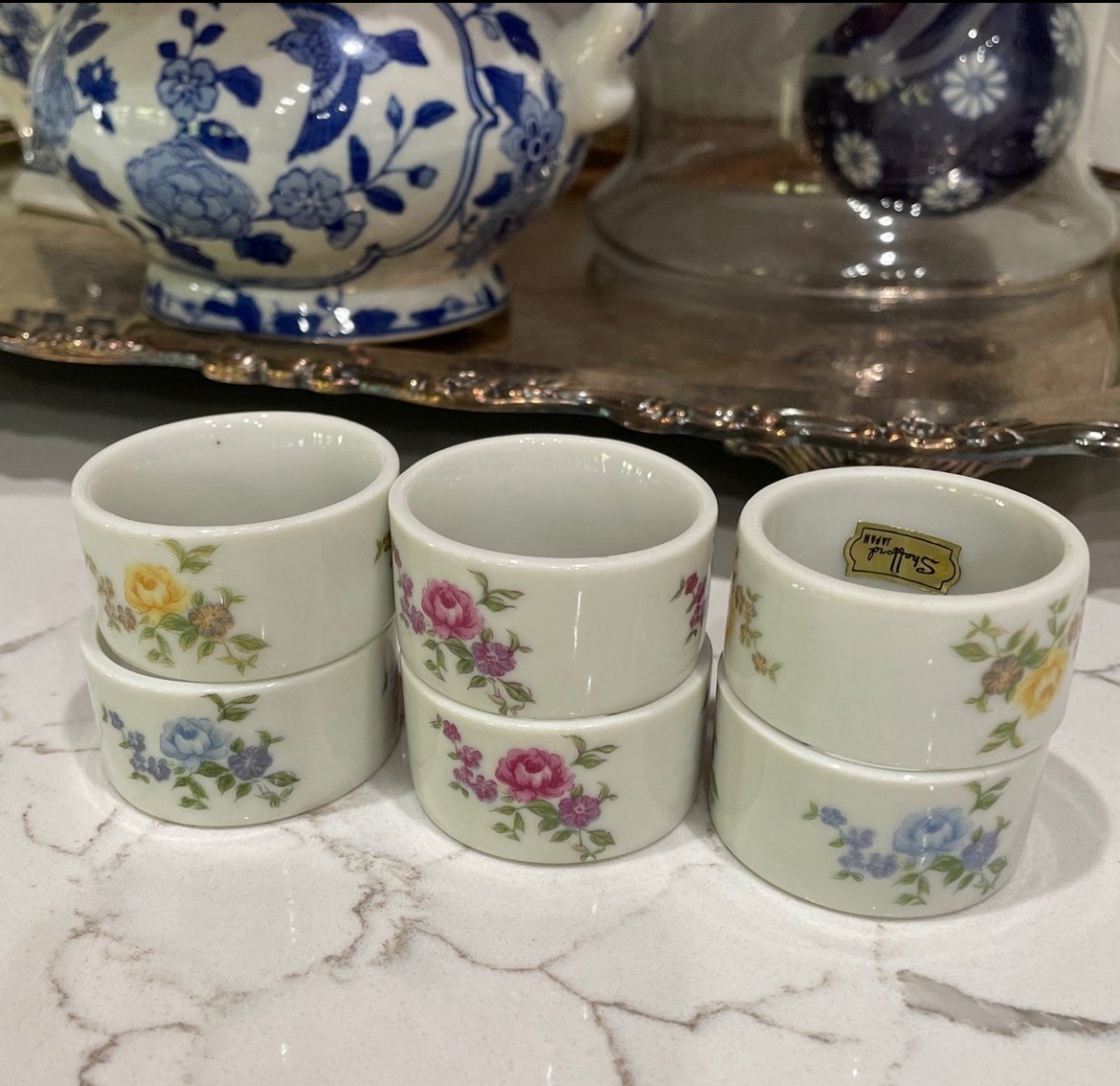 Shafford Japan Vintage Napkin Rings (6) Made in Japan