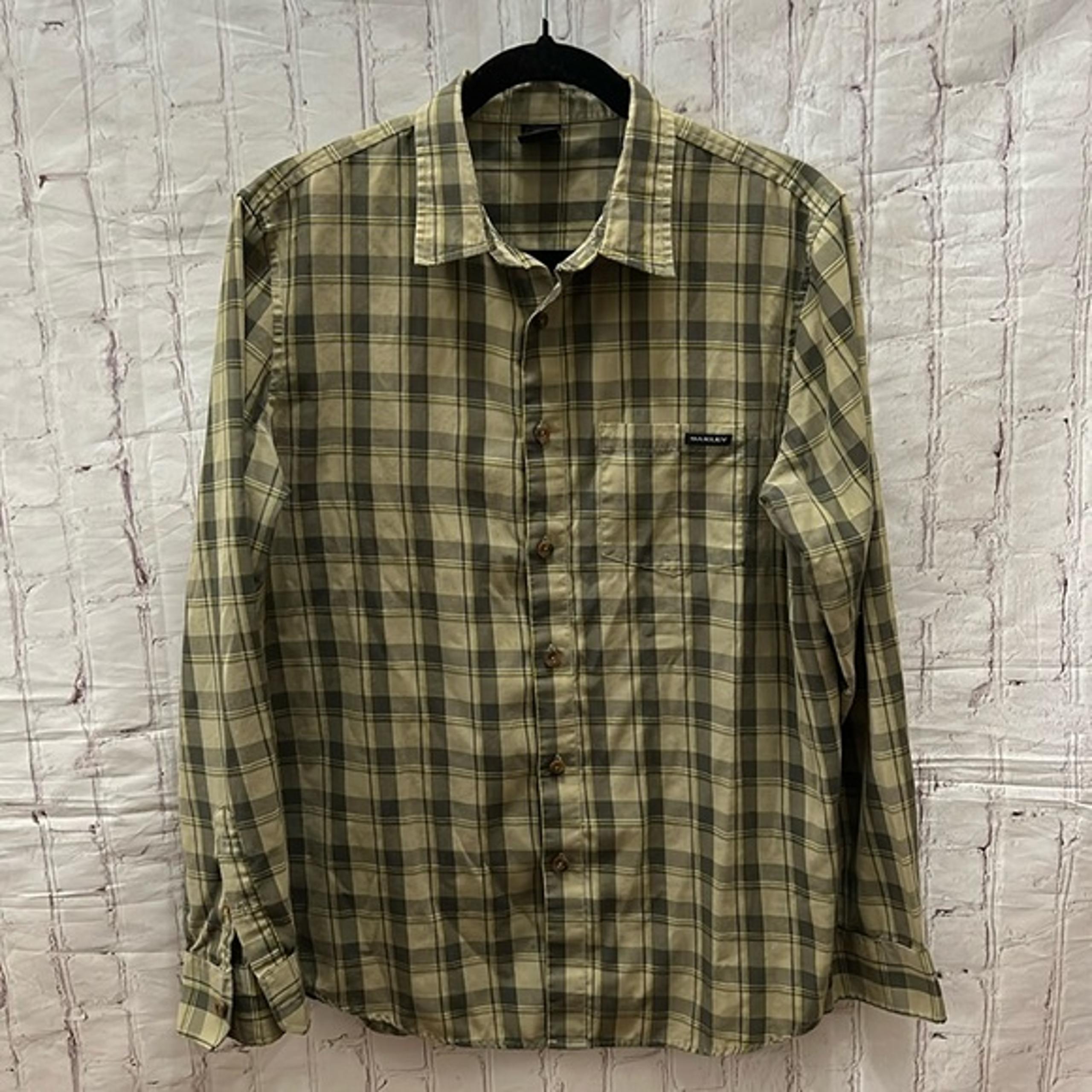 Men’s Oakley Plaid Button Down Shirt Size Medium