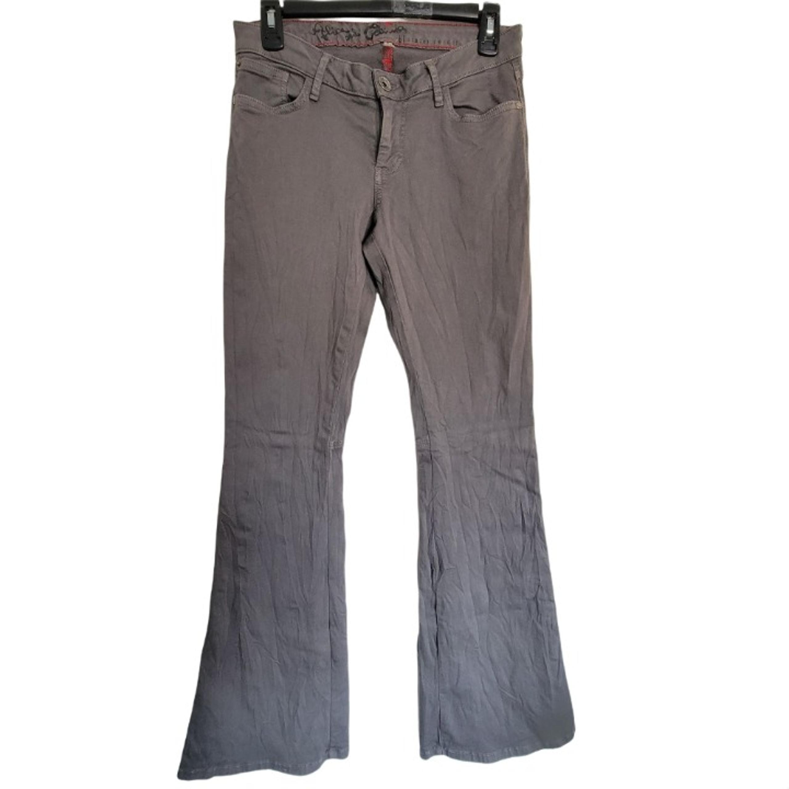 Alice & Olivia by Stacey Bendet Gray Flare Long Denim Jeans Style C307-109-560