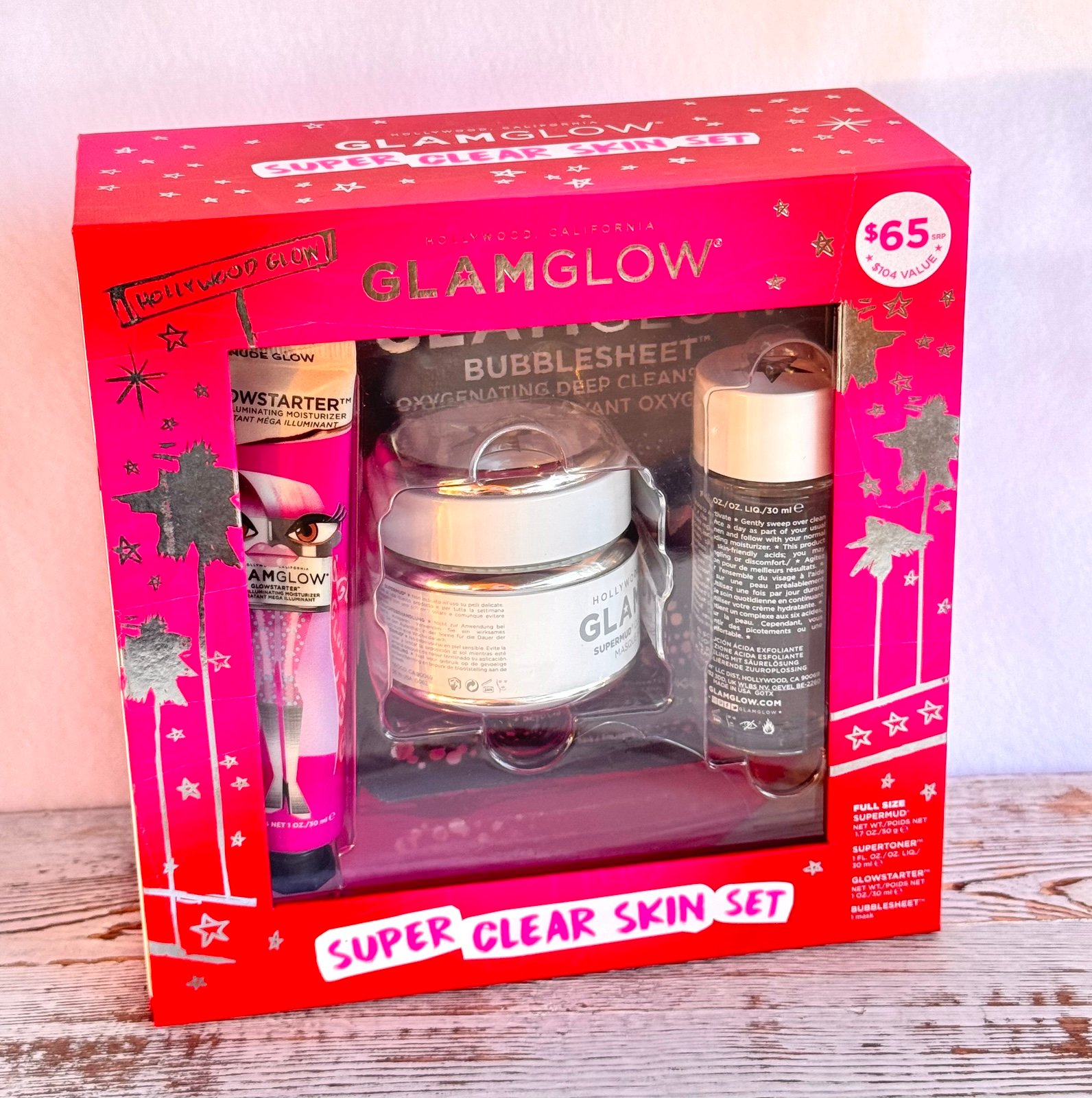 パック・フェイスマスク GLAMGLOW SUPER CLEAR SKIN SET Glamglow Super Clear Skin Set / Glowstarter Nude Glow