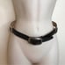 Vintage Brighton Two Tone Black Brown Leather Croc Embossed Belt Women Small