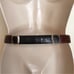 Vintage Brighton Two Tone Black Brown Leather Croc Embossed Belt Women Small