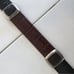 Vintage Brighton Two Tone Black Brown Leather Croc Embossed Belt Women Small