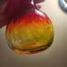 Blenko Amberina Tangerine Joel Myers Bubble Decanter
