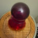 Blenko Amberina Tangerine Joel Myers Bubble Decanter