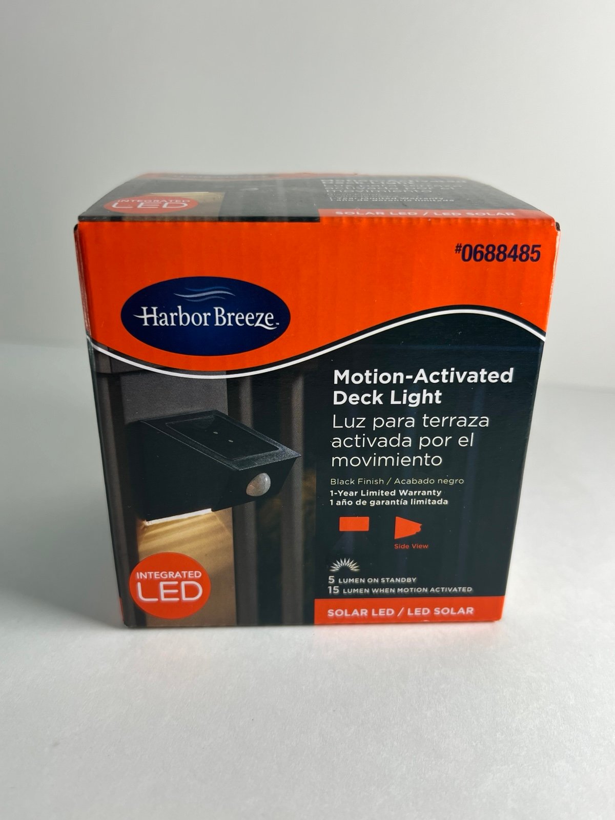 Solar LED Motion-Activated Deck Light | Harbor Breeze | Home Security