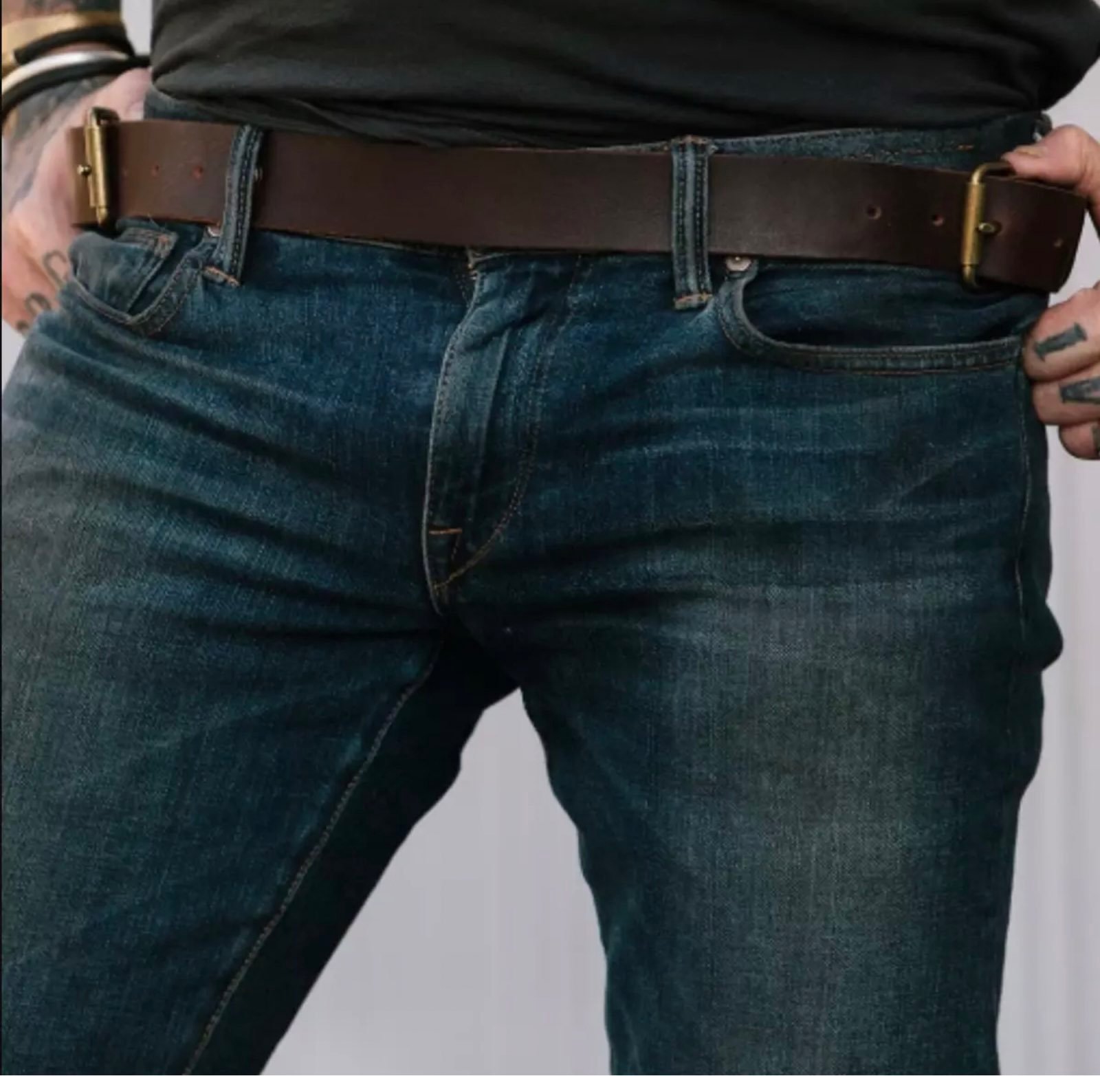 Sheehan and Co. Double Buckle Belt - Brown