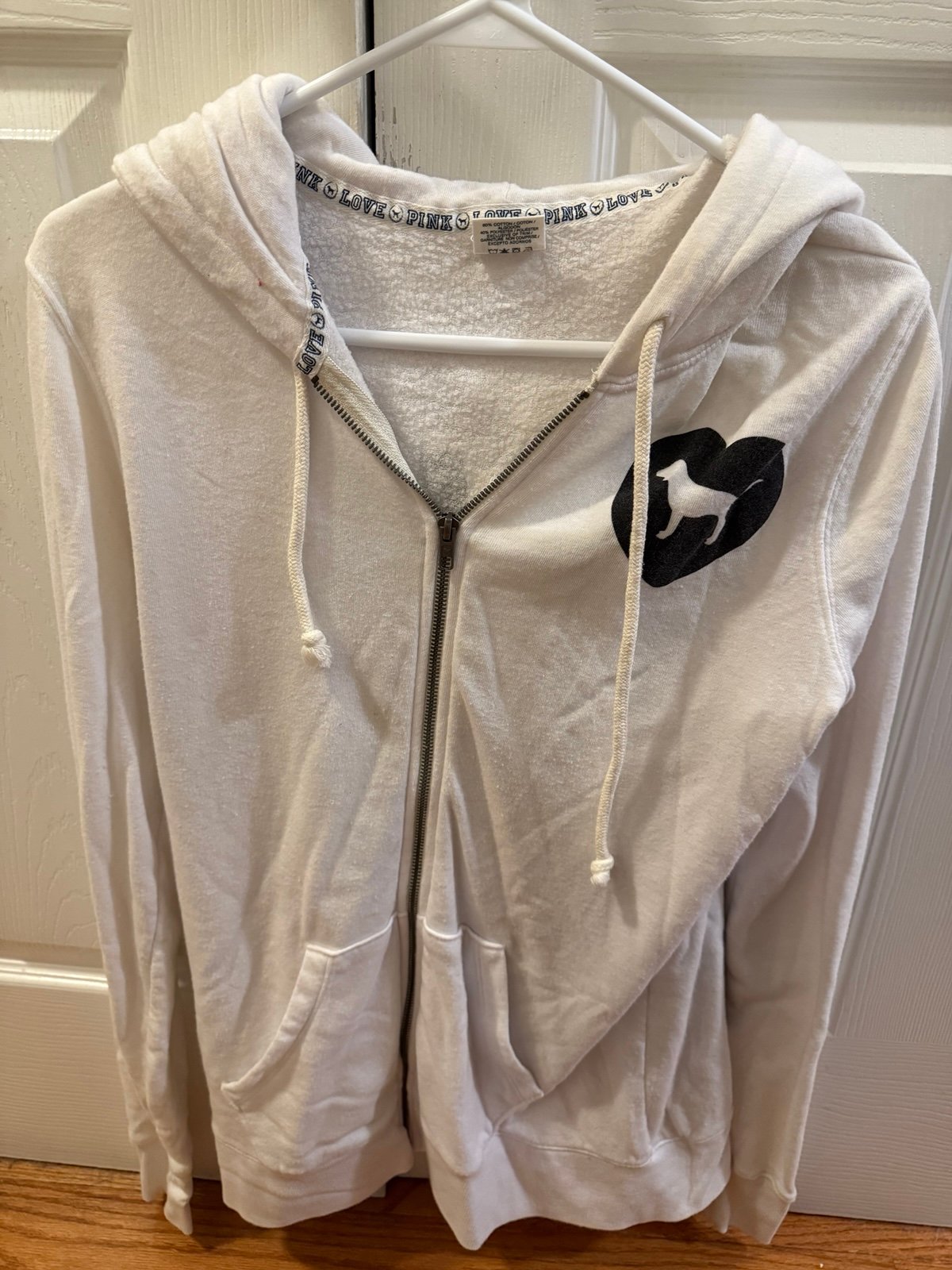 PINK Victoria's Secret Zip-Up Hoodie Sweater - size M