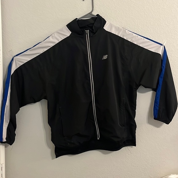 New balance blue and black wind breaker