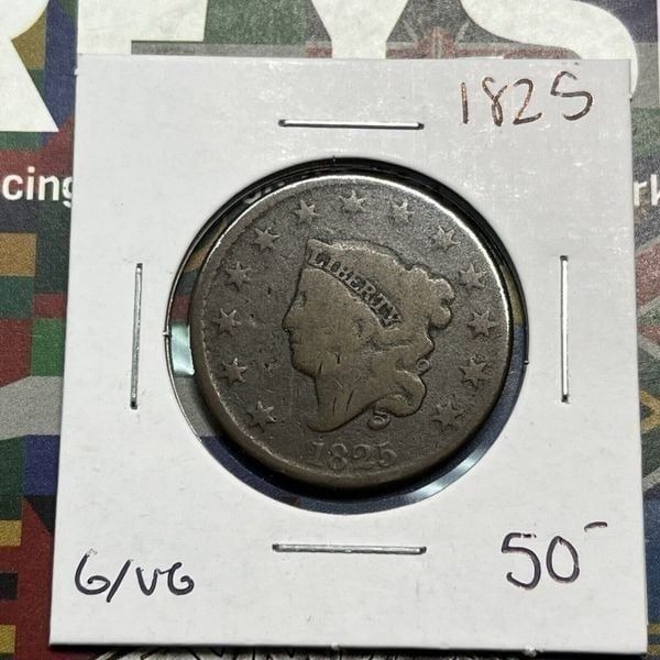 1825 Copper US large Cent Coin Collection