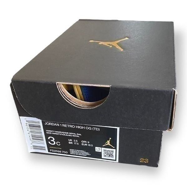 Nike Air Jordan 1 Retro High OG TD Laney Yellow FD2598-700 Toddler size 3C New