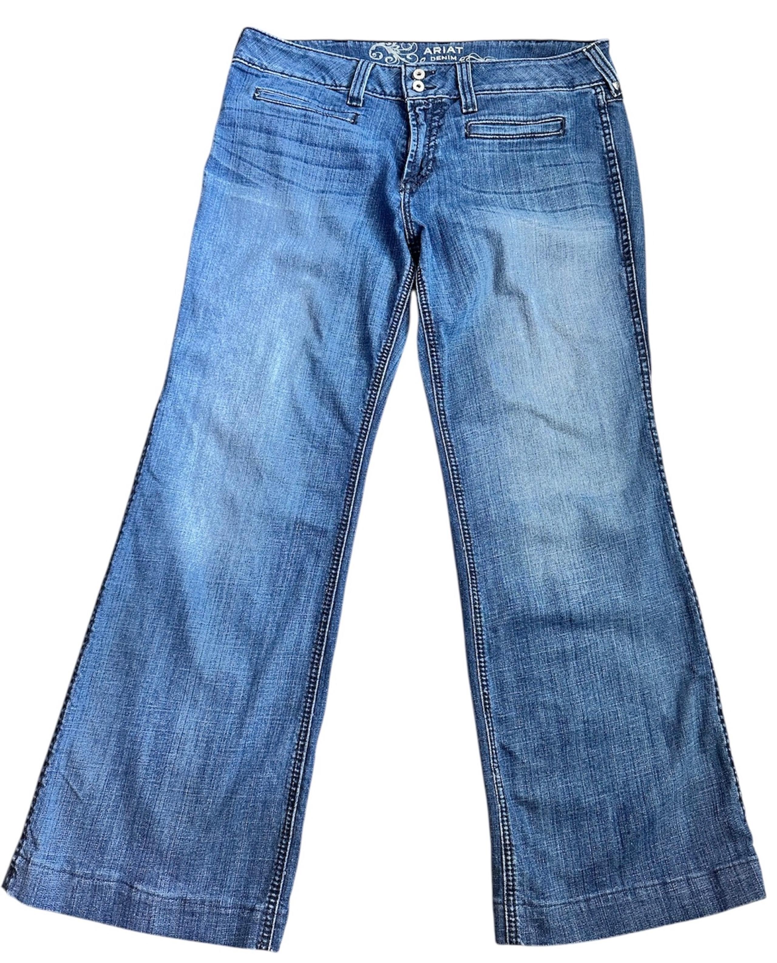 33 Ariat Trouser jeans wide leg rodeo western pants blue y2k ranch