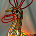 Stained Glass Rooster Lamp 14”x10”x5” Farmhouse Vintage Country NEW (TL4359)