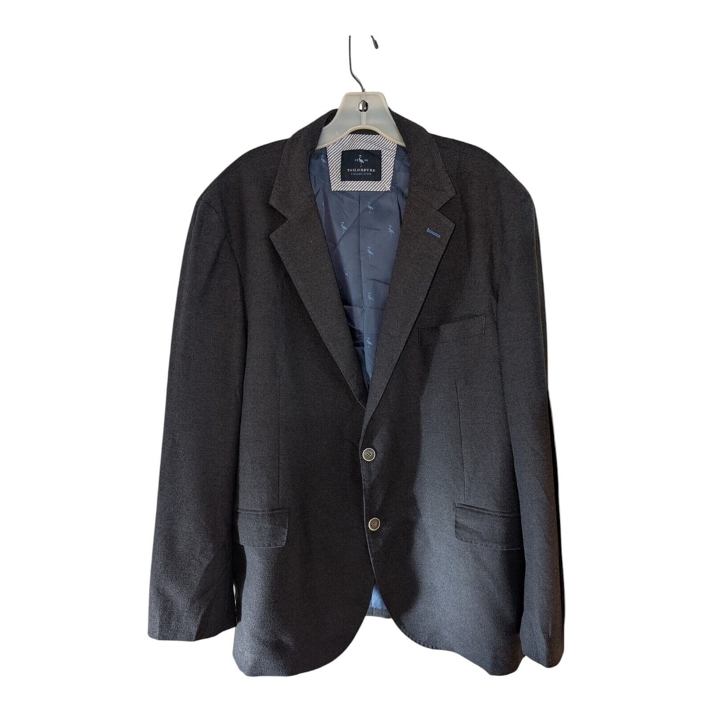 TailorByrd Collection Gray Sport Coat Size 46R Stretch Minimalist