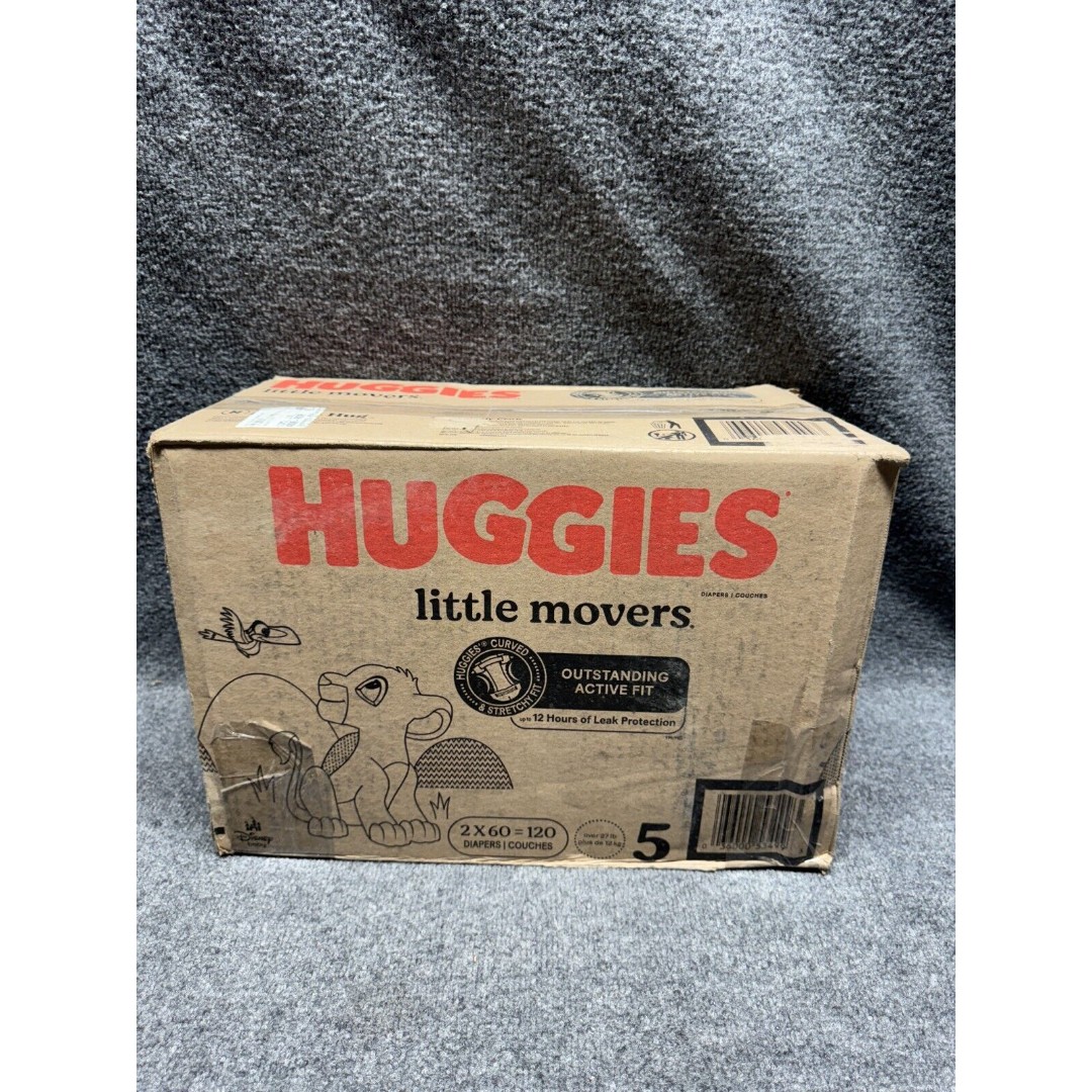 Huggies Little Movers Baby Disposable Diapers - Size 5 - 120ct