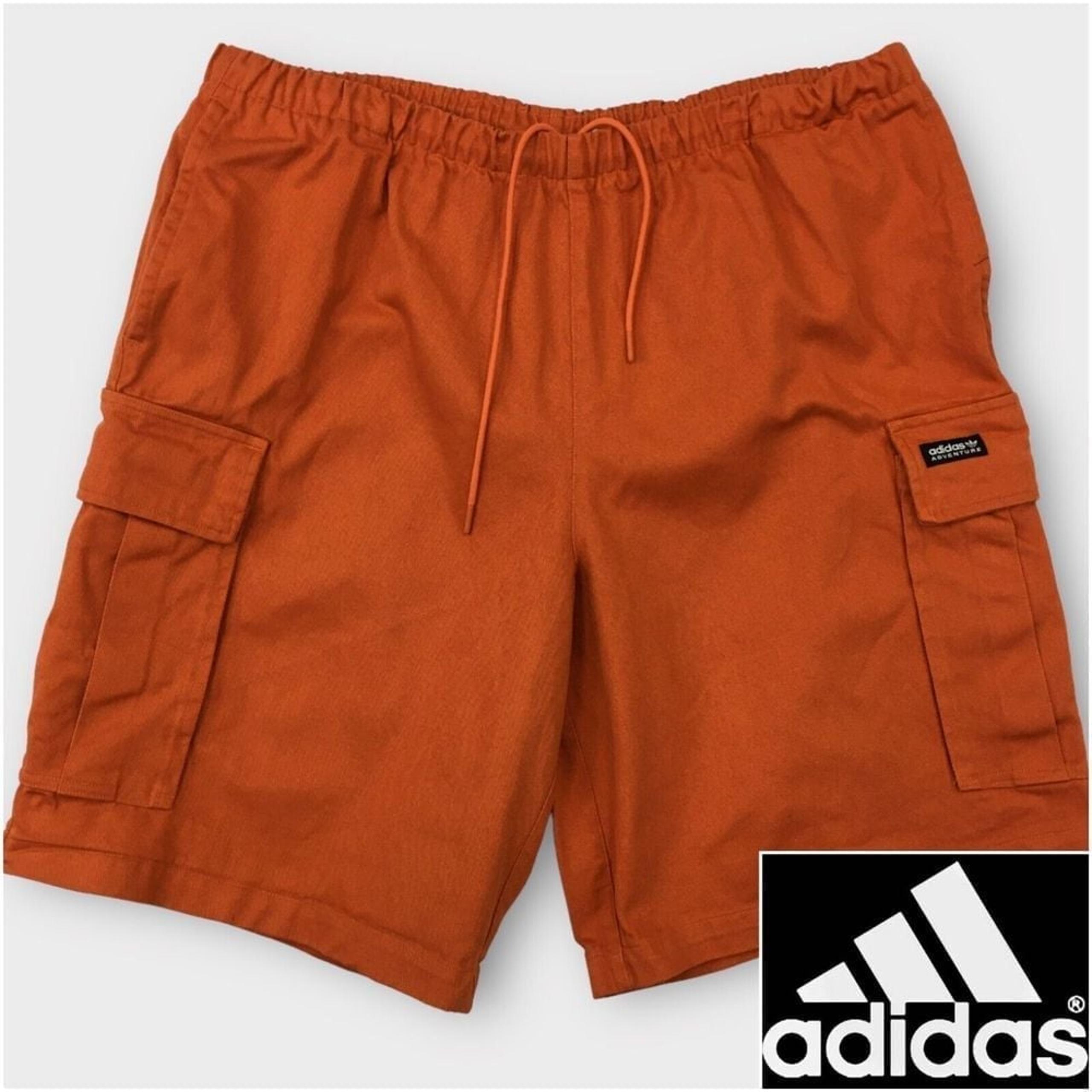 Adidas Originals Adventure Cargo shorts Men's Size 2XL Thick Cotton Orange