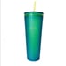 NWOT Starbucks Green Yellow Grid Reusable Venti Cup