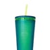 NWOT Starbucks Green Yellow Grid Reusable Venti Cup