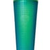 NWOT Starbucks Green Yellow Grid Reusable Venti Cup