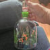 MALLARD DUCK Vtg WHISKEY DECANTER GREEN GLASS