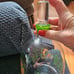 MALLARD DUCK Vtg WHISKEY DECANTER GREEN GLASS