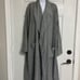 P- Blue-Gray Gingham Plaid Maxi Robe