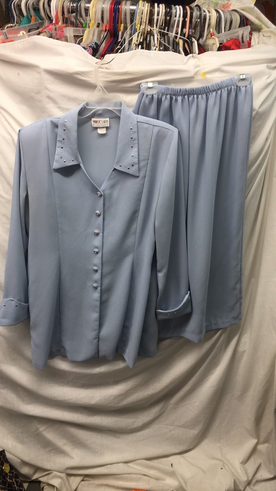 Moda sara california 2 piece skirt suit ladies sz 14