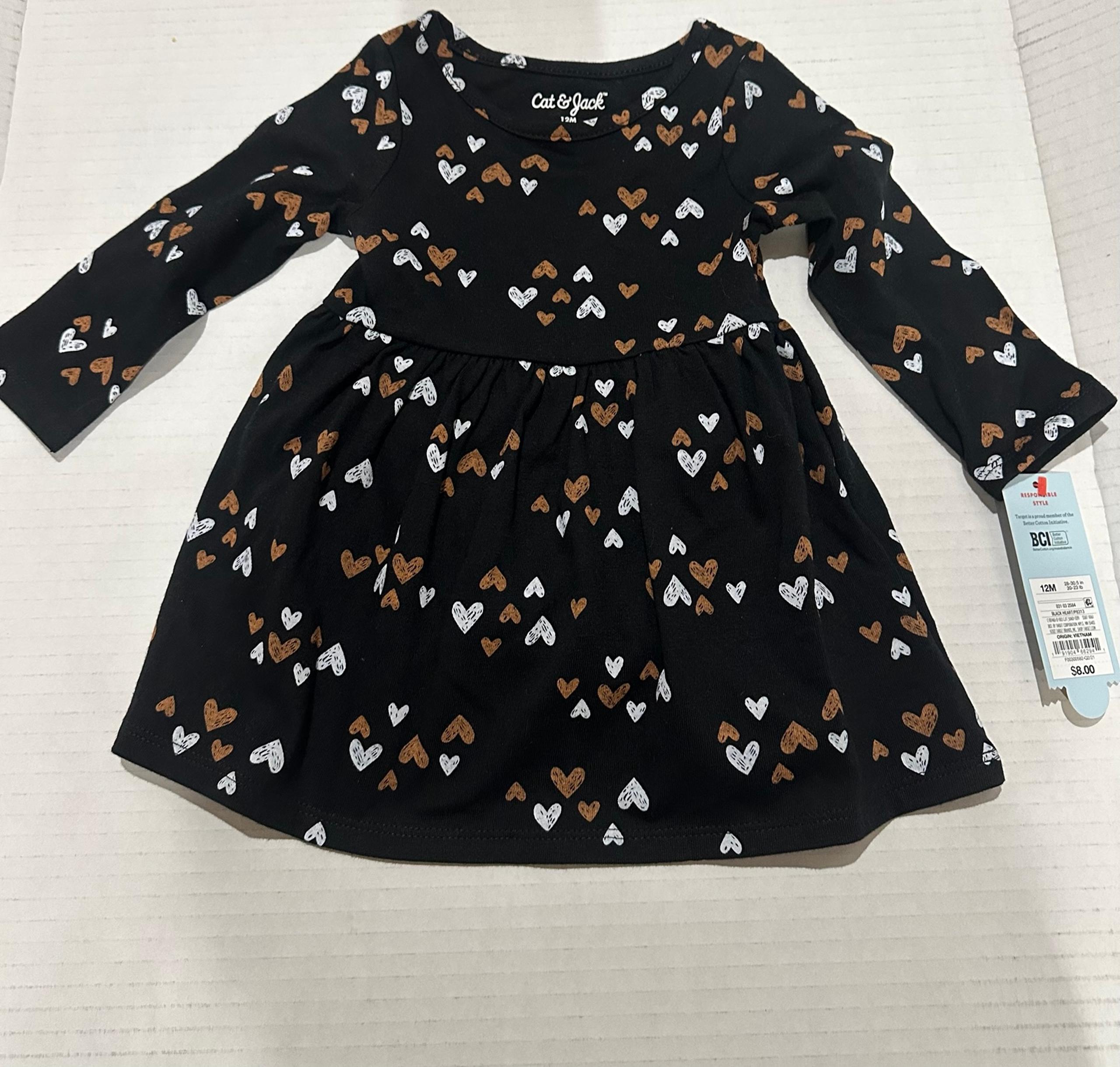 Dress 12 month girls hearts new