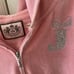 Juicy Couture Velour Rare Y2k Pink Rhinestone Hoodie