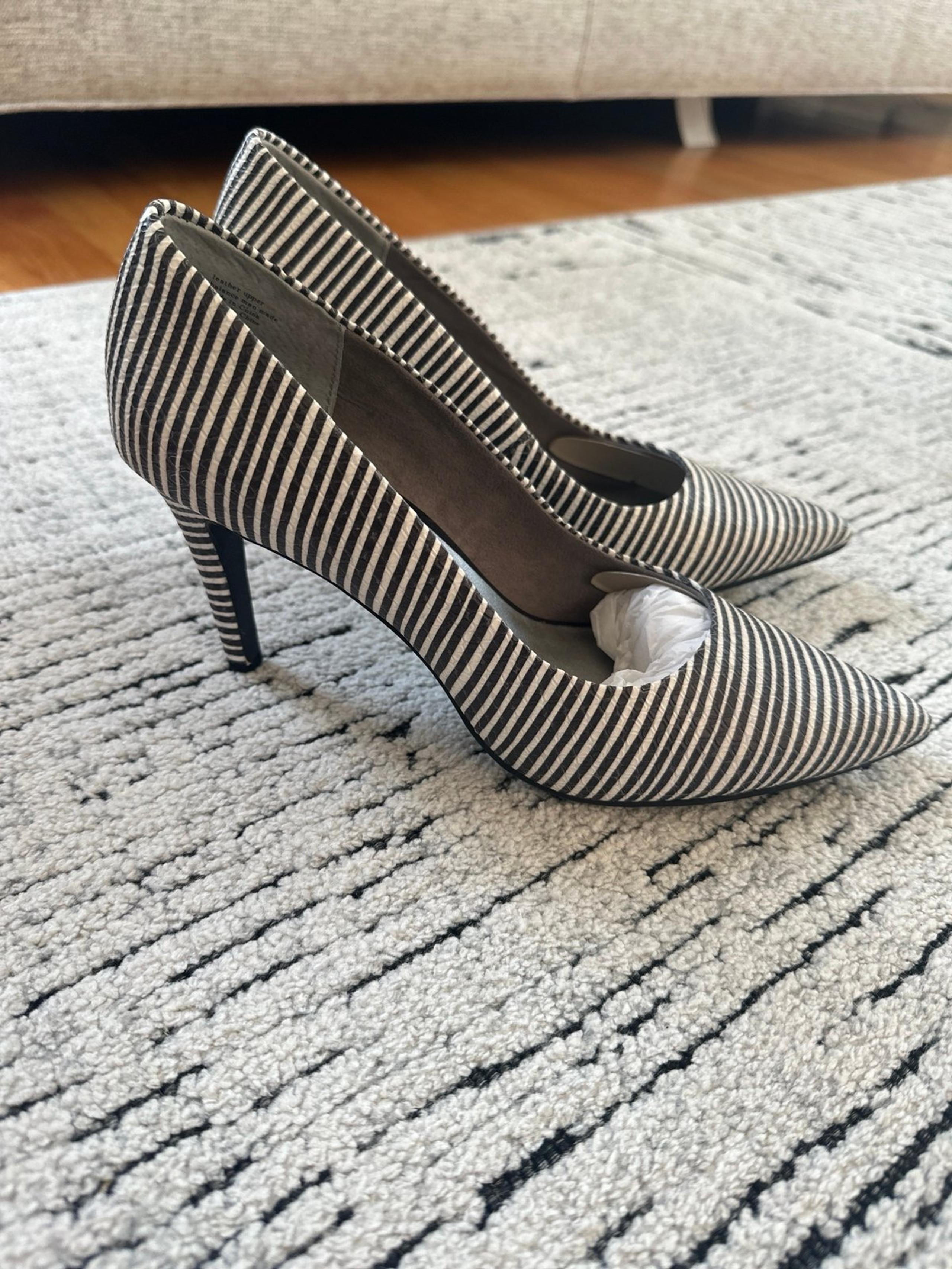 Black and white pumps