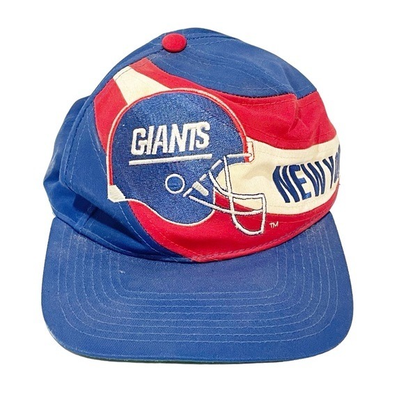 Vintage NY Giants Team NFL Red White Blue Helmet Adjustable Hat NEW