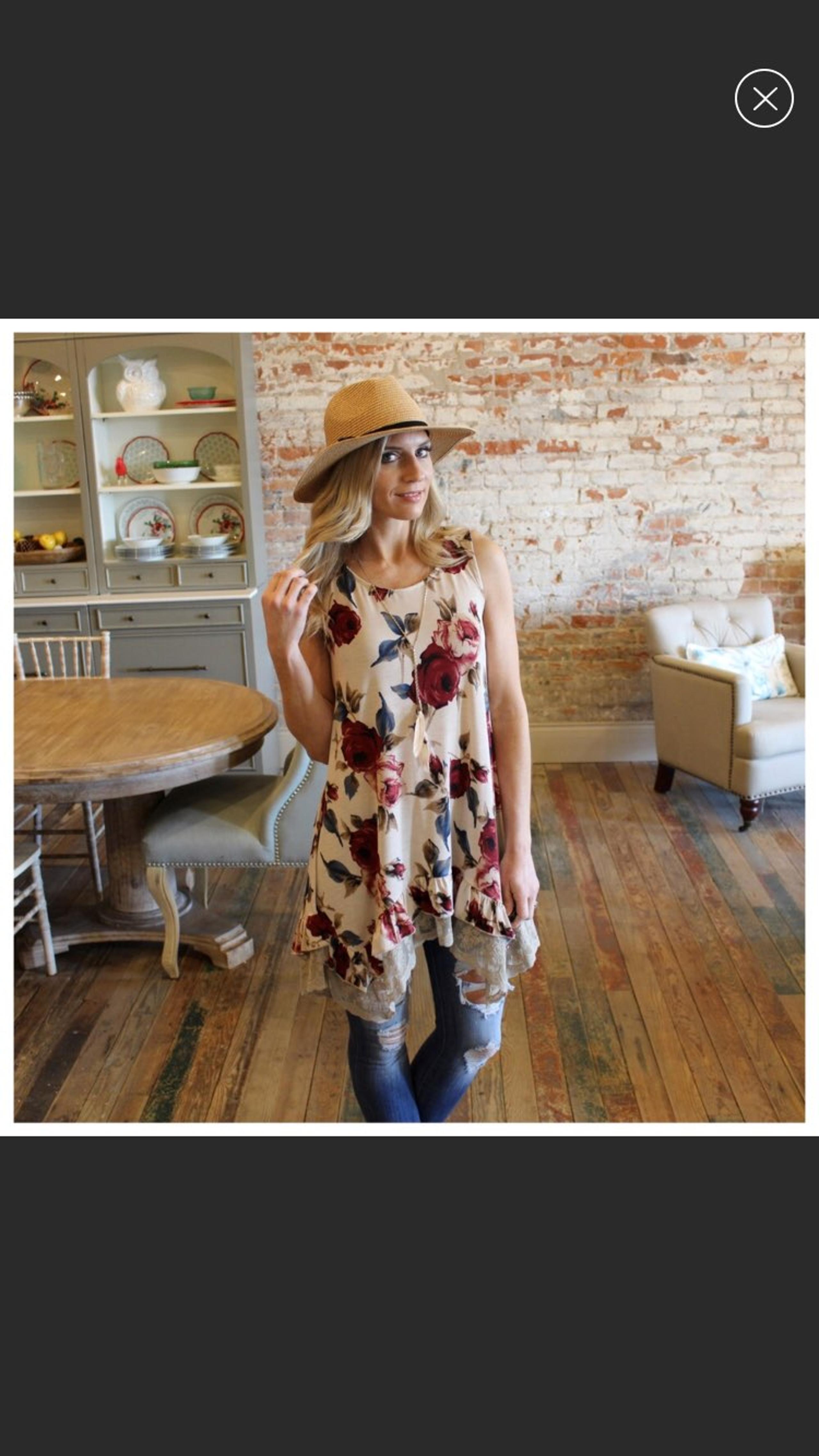 Floral Lace Tank Top
