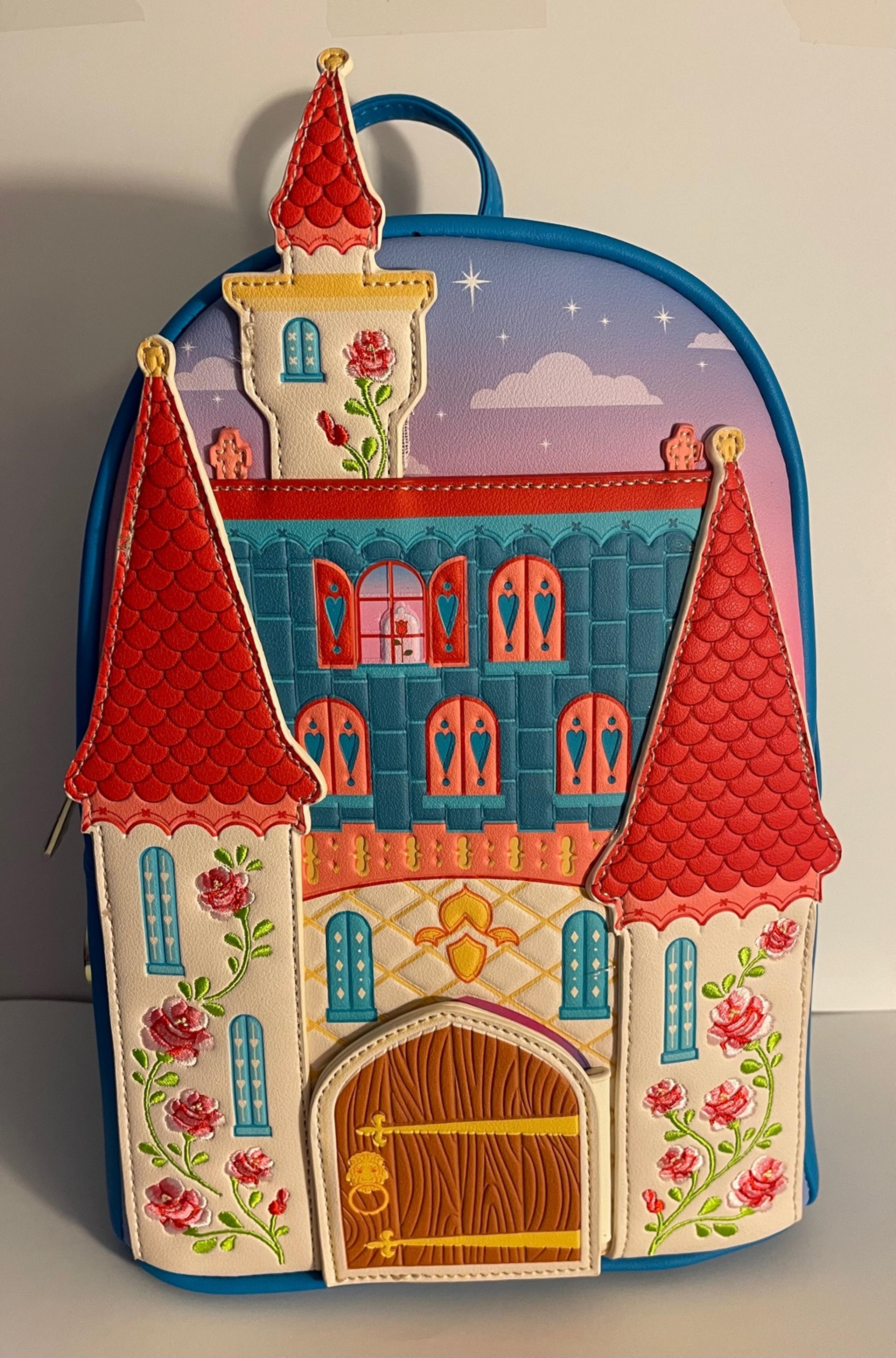 Her Universe Disney Beauty and the Beast Swinging Door Castle Mini Backpack