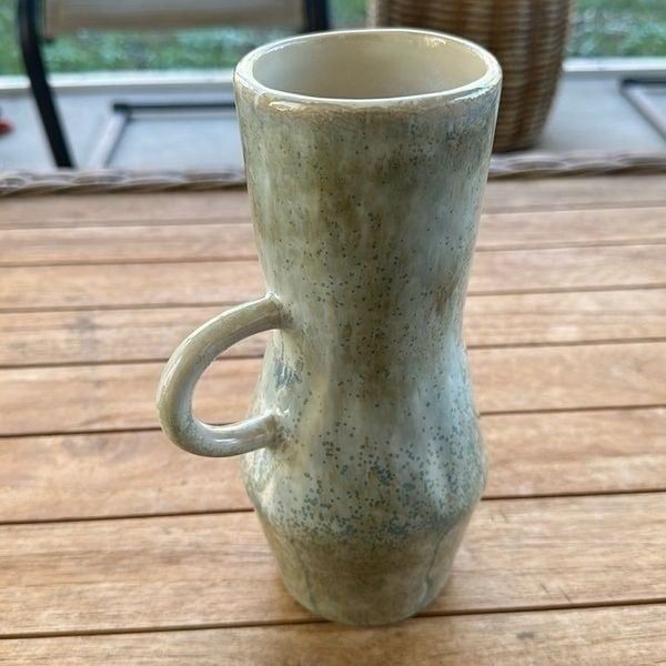 Crate & Barrel Speckled Glazed Vase