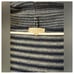 Cocogio Made In Italy Wool Alpaca Blend Navy Gray Striped Cardigan - Medium