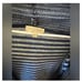 Cocogio Made In Italy Wool Alpaca Blend Navy Gray Striped Cardigan - Medium
