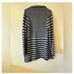 Cocogio Made In Italy Wool Alpaca Blend Navy Gray Striped Cardigan - Medium