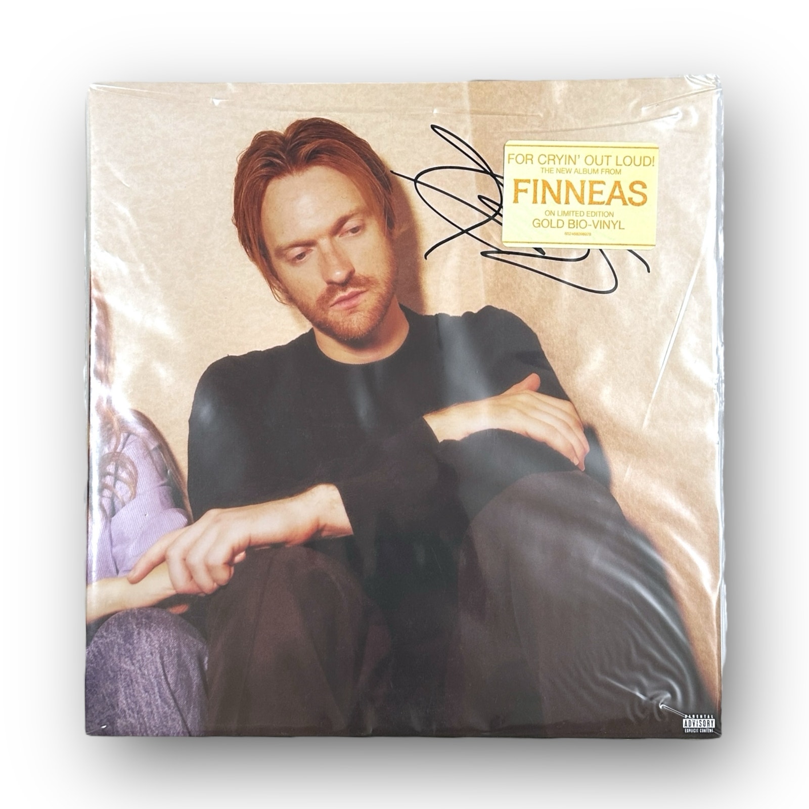 Finneas Autographed Gatefold Jacket For Cryin' Out Loud! Pure Gold BioVinyl NEW