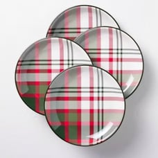 8.5 Christmas Plaid Melamine Salad Plate {Set of 4} - Hearth & Hand