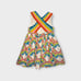 Mini Boden Colorful Floral Rainbow Applique Cross Back Dress